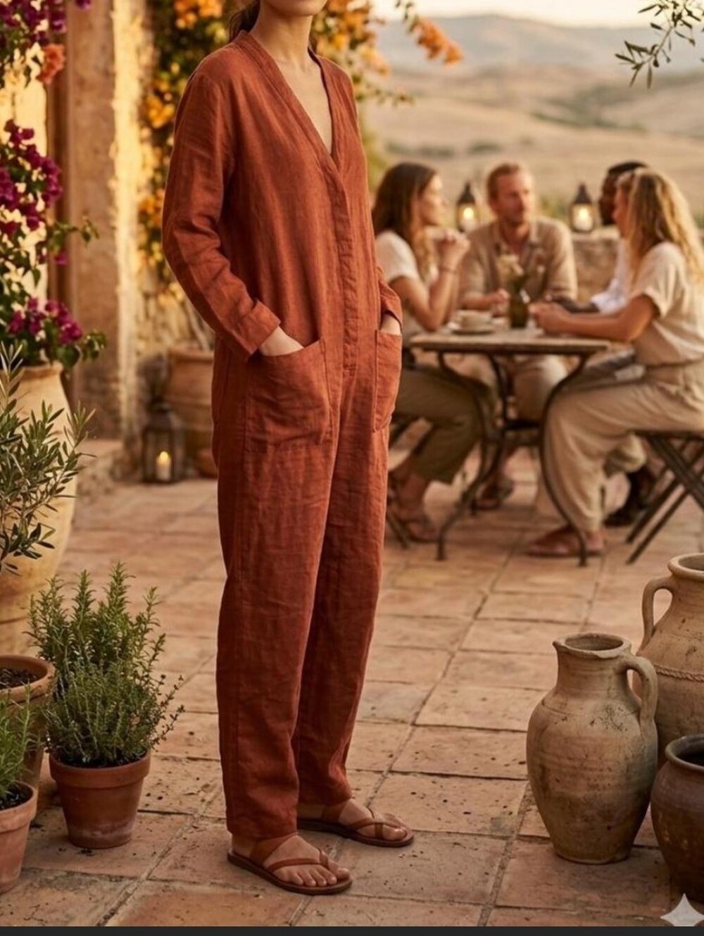 Zara The Veronica Full length linen Overall